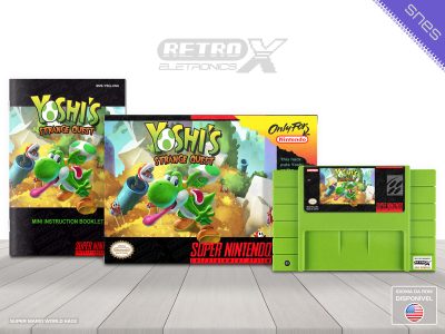 Yoshi's Strange Quest YSQ Super Nintendo Completo - hack Cartucho Verde Claro