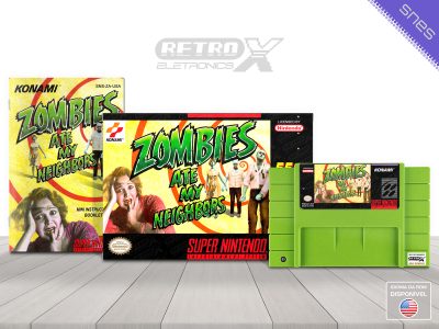 Zombies Ate My Neighbors ZA Super Nintendo Completo Cartucho Verde Claro